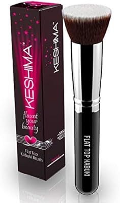 Flat Top Kabuki Foundation Brush By Keshima - Premium Makeup Brush for Liquid, Cream, and Powder ... | Amazon (US)