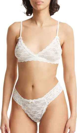 Wedding Night Bralette & Original Rise Lace Thong Set | Nordstrom