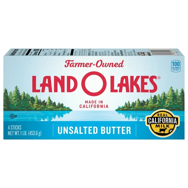 Land O Lakes Unsalted Stick Butter, 16 oz, 4 Sticks | Walmart (US)