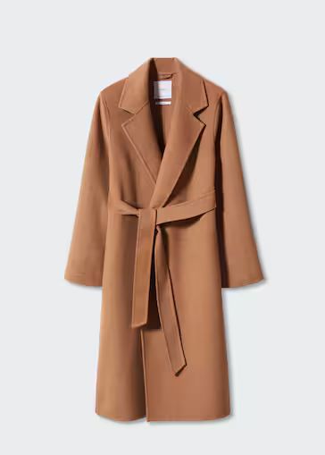 Belt handmade coat -  Women | Mango United Kingdom | MANGO (UK)