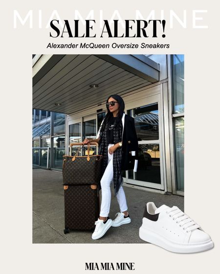 Alexander McQueen oversize sneakers on sale - take 15% off
Travel outfit ideas / airport outfit 

#LTKshoecrush #LTKtravel #LTKsalealert