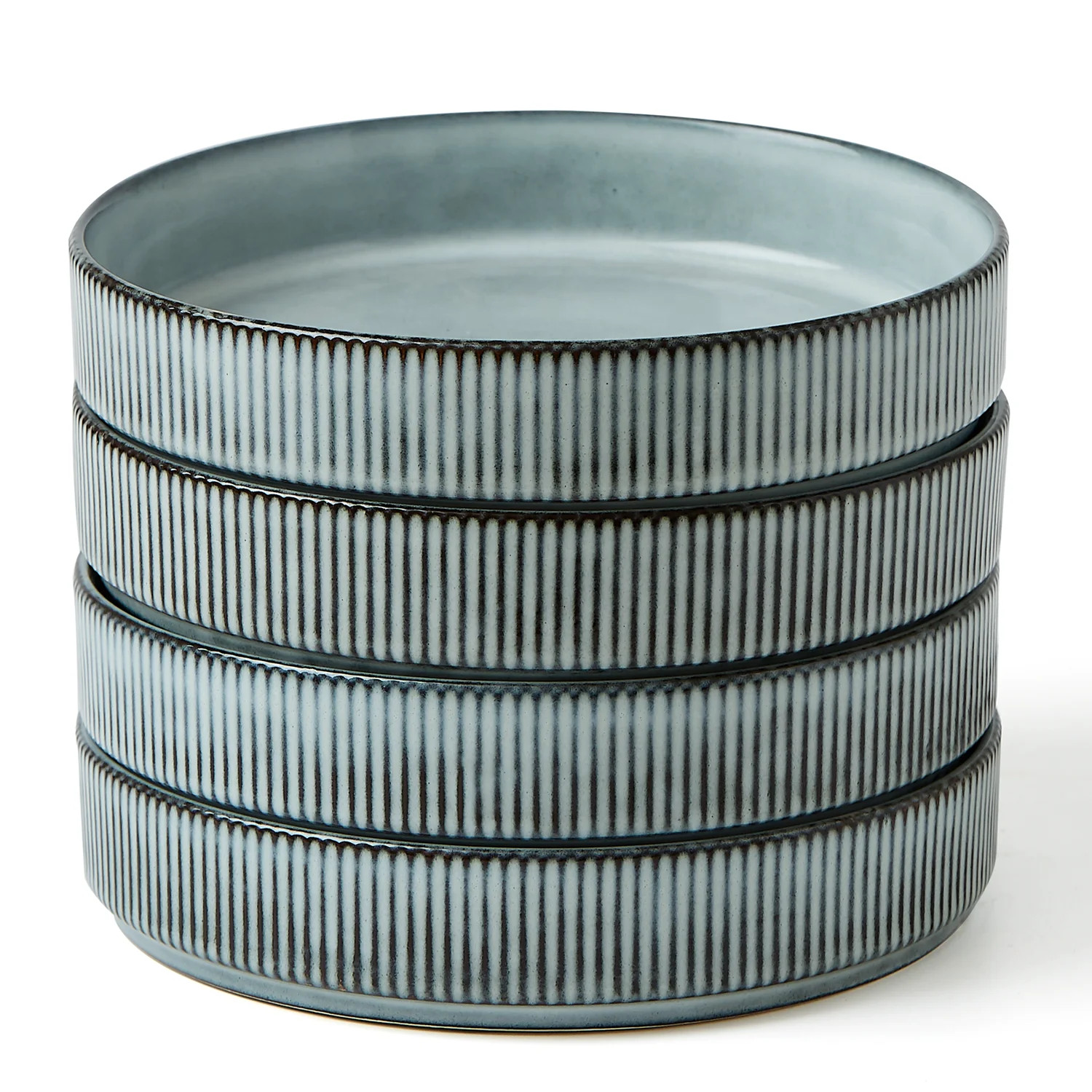 Famiware Star 8.25'' Pasta Bowls, Large Dinner Bowls Set of 4, Smoky Blue | Walmart (US)