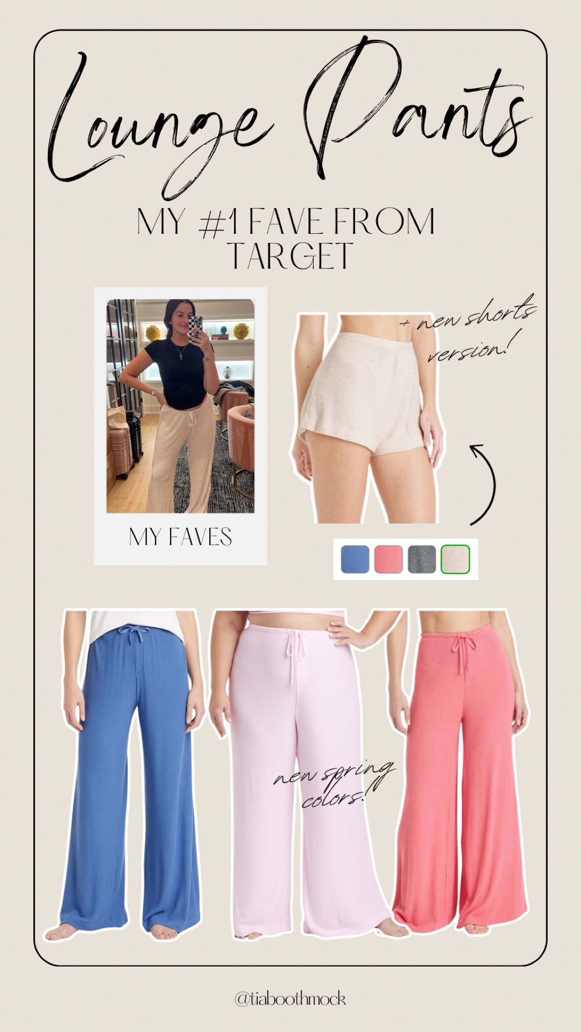 Y’all have seen me wear these lounge pants a million times! They are my faves especially during pregnancy and postpartum. Target just came out with a few new colors + a short version!! 

#LTKBaby #LTKBump #LTKStyleTip
