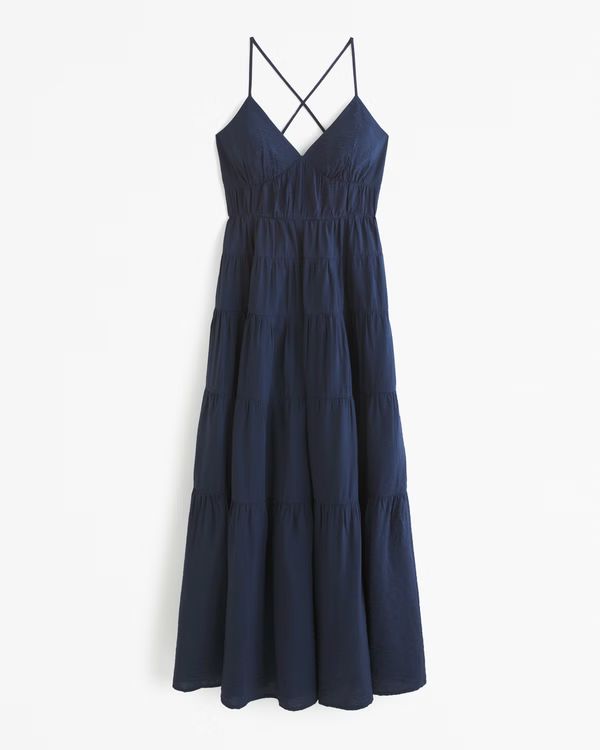 Women's Flowy Tiered Maxi Dress | Women's | Abercrombie.com | Abercrombie & Fitch (US)