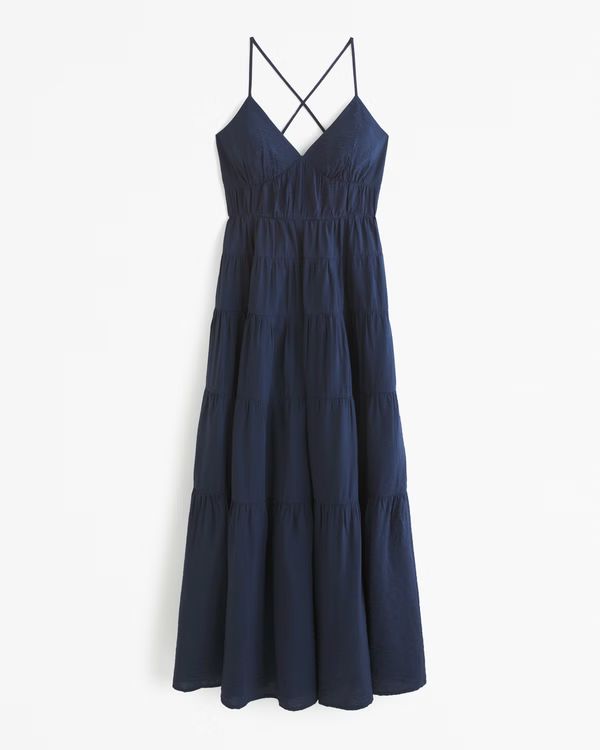 Women's Flowy Tiered Maxi Dress | Women's New Arrivals | Abercrombie.com | Abercrombie & Fitch (US)