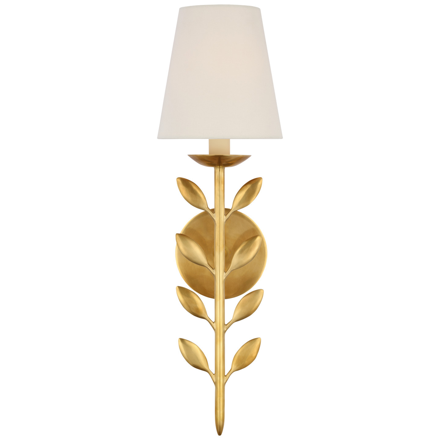 Avery 20" Sconce Hand-Rubbed Antique Brass with Linen ShadeVisual Comfort | Visual Comfort