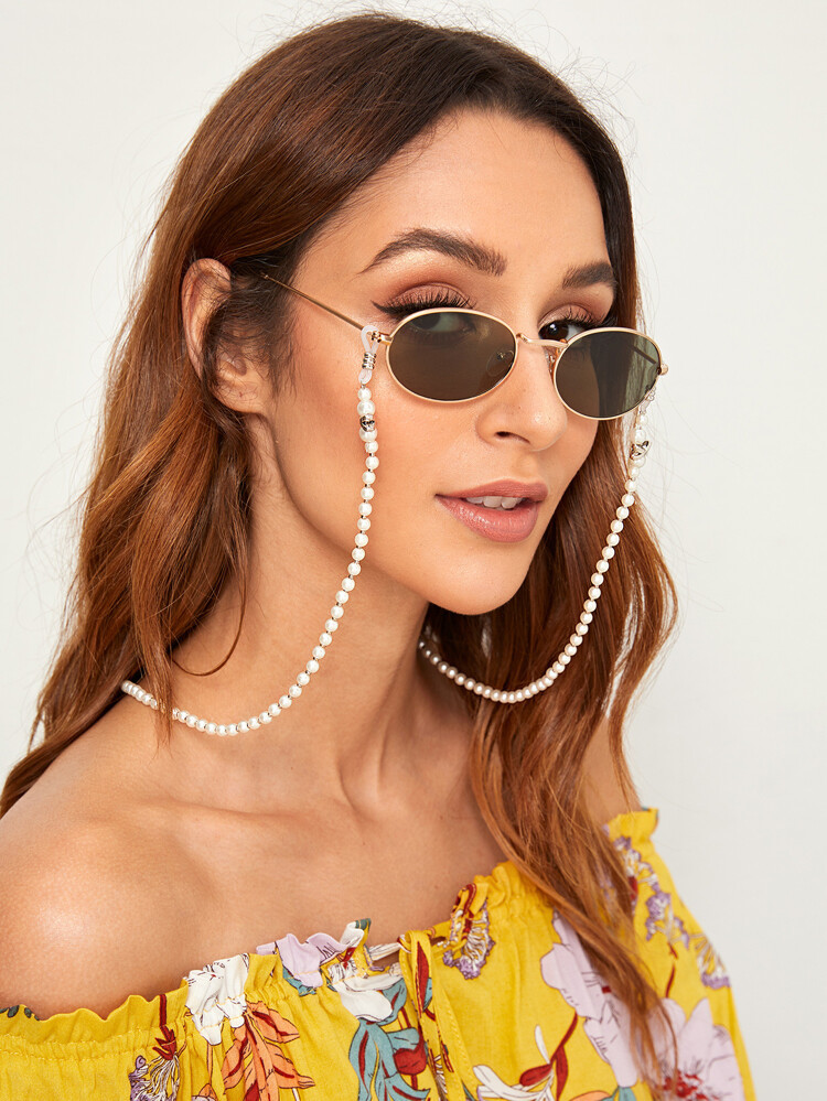 Faux Pearl Beaded Glasses Chain | SHEIN