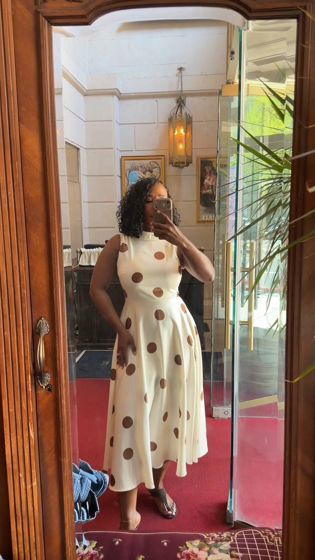 Polka dot speing dress fits true to size 

#LTKOver40 #LTKSeasonal