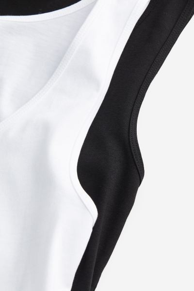 2-pack cotton vest tops | H&M (UK, MY, IN, SG, PH, TW, HK)
