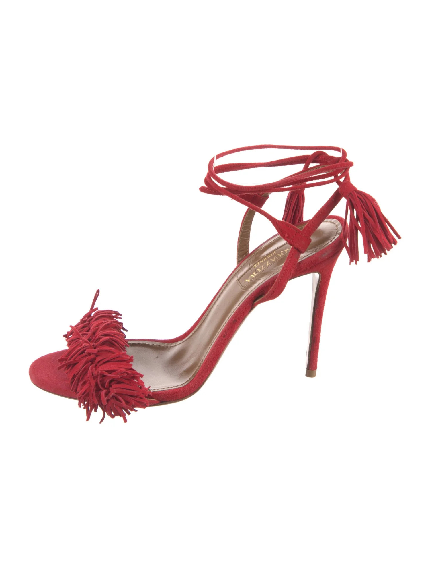 Suede Tassel Accents Sandals | The RealReal