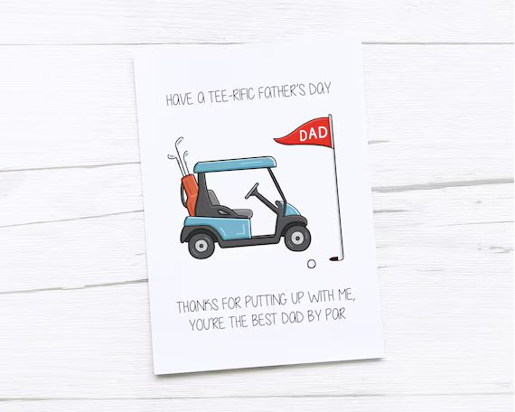 Happy Fathers Day Card | Dad Card | Golf | Etsy (US)