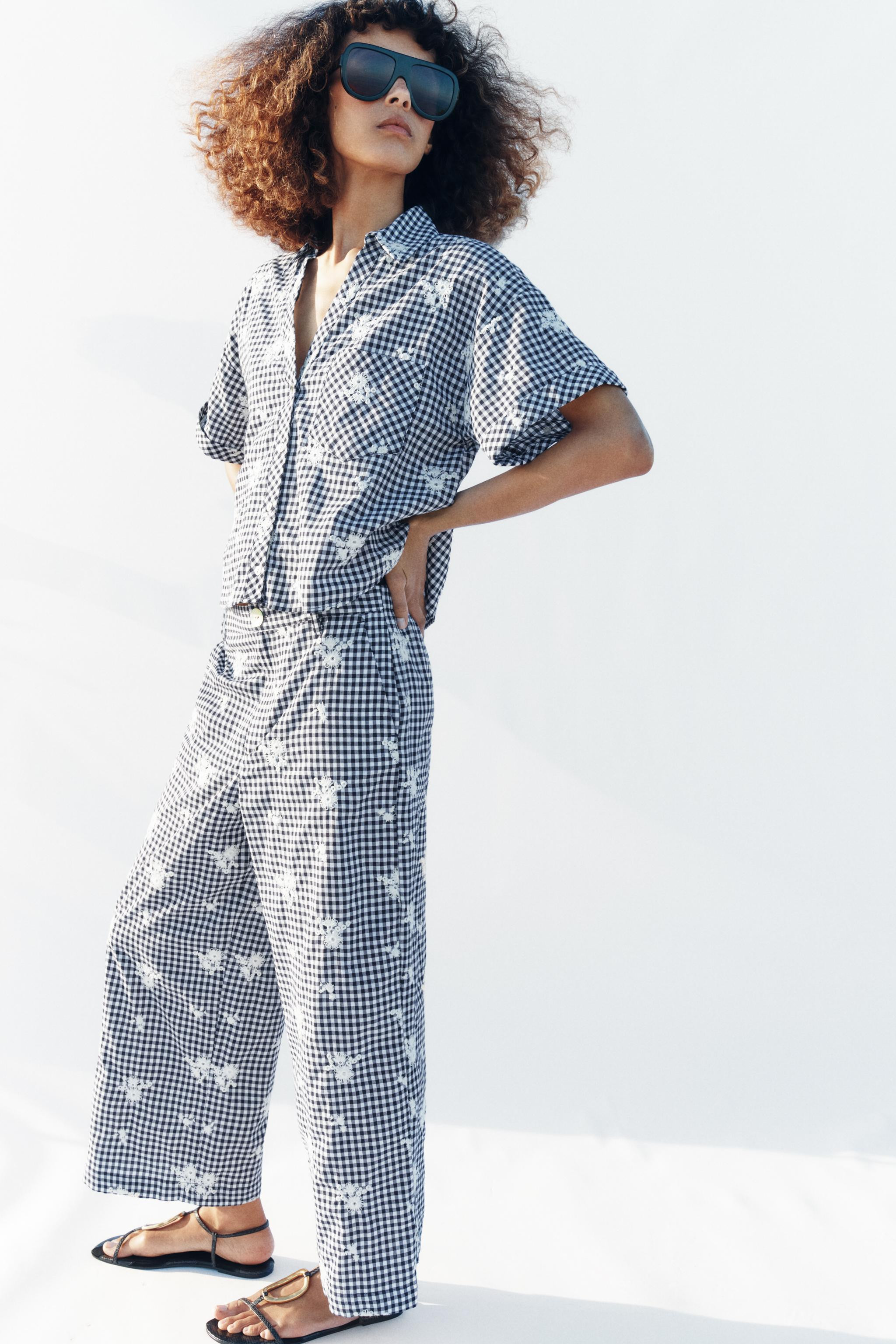 PANTALON LONG BROD\u00c9 | Zara FR
