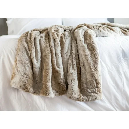 Chanasya Super Soft Fuzzy Fur Elegant Throw Blanket Faux Fur Falling Leaf Pattern With Fluffy Plush  | Walmart (US)