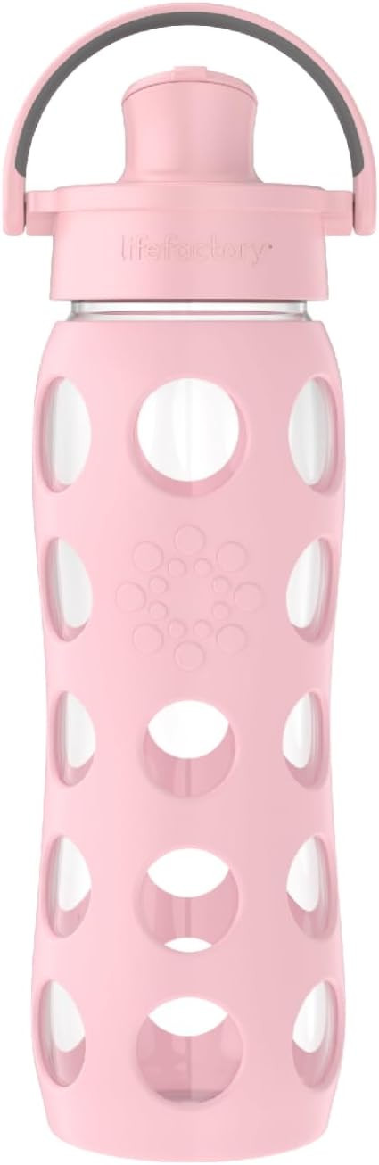 Lifefactory 22-Ounce Glass Water Bottle with Active Flip Cap and Protective Silicone Sleeve, Dese... | Amazon (US)