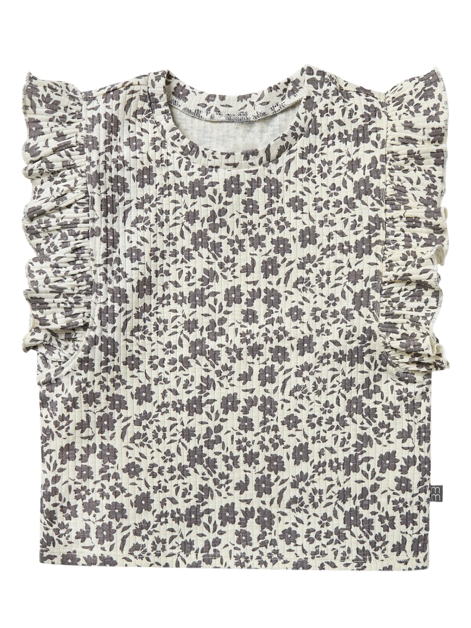 Modern Moments By Gerber Toddler Girl Organic Ruffled Sleeve Top, Sizes 12M-5T | Walmart (US)