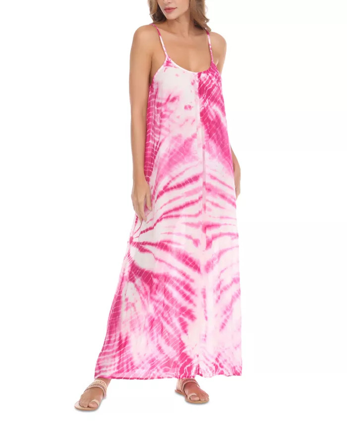 Tie-Dye Sleeveless Maxi Swim Cover-Up | Macys (US)