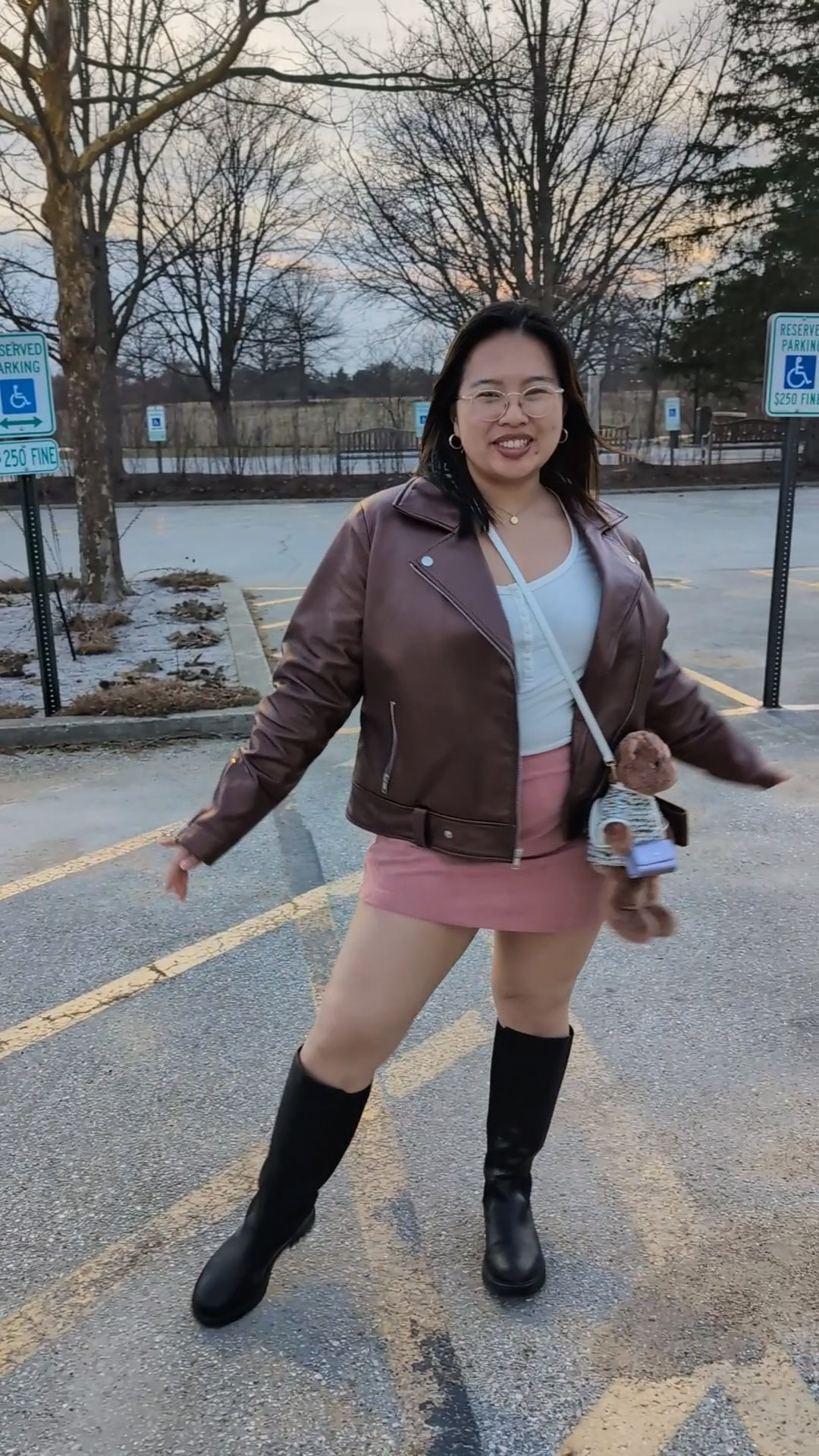 Cute outfit as the weather warms up! I love that this jacket is metallic and gives a pop of subtle color❤️The purse is Kate Spade Outlet and boots are Wydr. They weren't listed here but you can find them online!

#LTKPetite #LTKMidsize