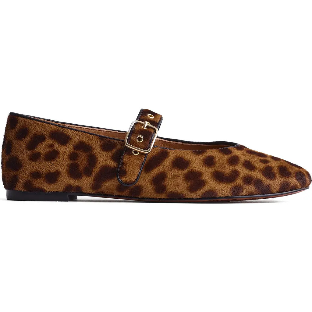 Madewell The Remy Genuine Calf Hair Mary Jane Flat in Caramel Multi at Nordstrom Rack, Size 6 | Nordstrom Rack
