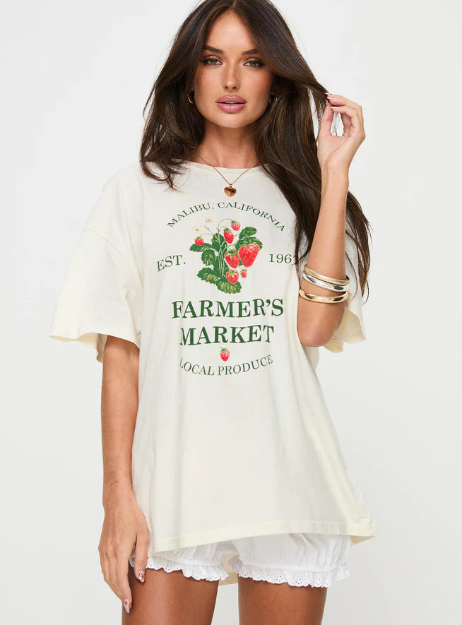Local Produce Tee White | Princess Polly US