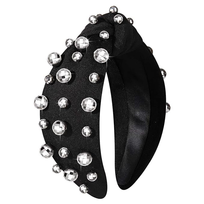 MOLOCH Disco Ball Headband for Women 70s 80s Disco Ball Knotted Headband Silver Mirrorball Ball T... | Amazon (US)
