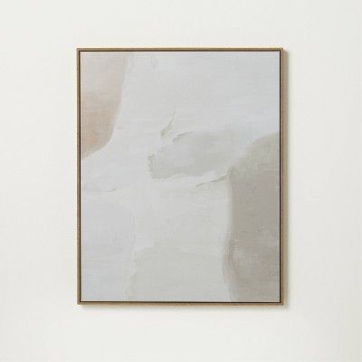 24&#34; x 30&#34; Neutral Abstract Lines Framed Canvas - Threshold&#8482; designed with Studio Mc... | Target