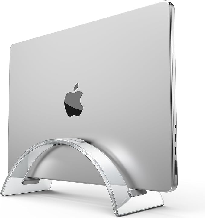 Acrylic Vertical Laptop Stand for Desk,Acrylic Invisible Desktop Notebook Dock,Vertical Laptop Ho... | Amazon (US)