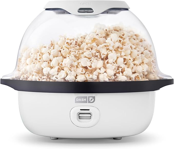 DASH SmartStore™ Deluxe Stirring Popcorn Maker, Hot Oil Electric Popcorn Machine with Large Lid... | Amazon (US)