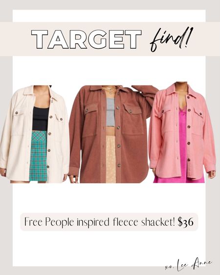 Free People fleece jacket look for less from Target! 

Lee Anne Benjamin 🤍