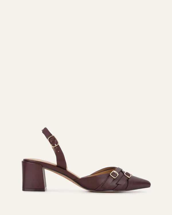 COBY LOW HEELS COCOA BROWN LEATHER | Jo Mercer (AU)