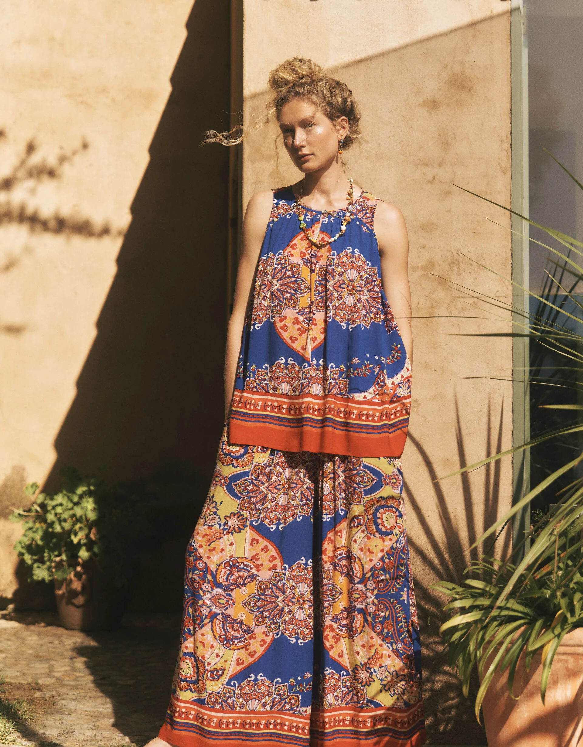 Padma Sleeveless Printed Top Blue | Monsoon (UK)