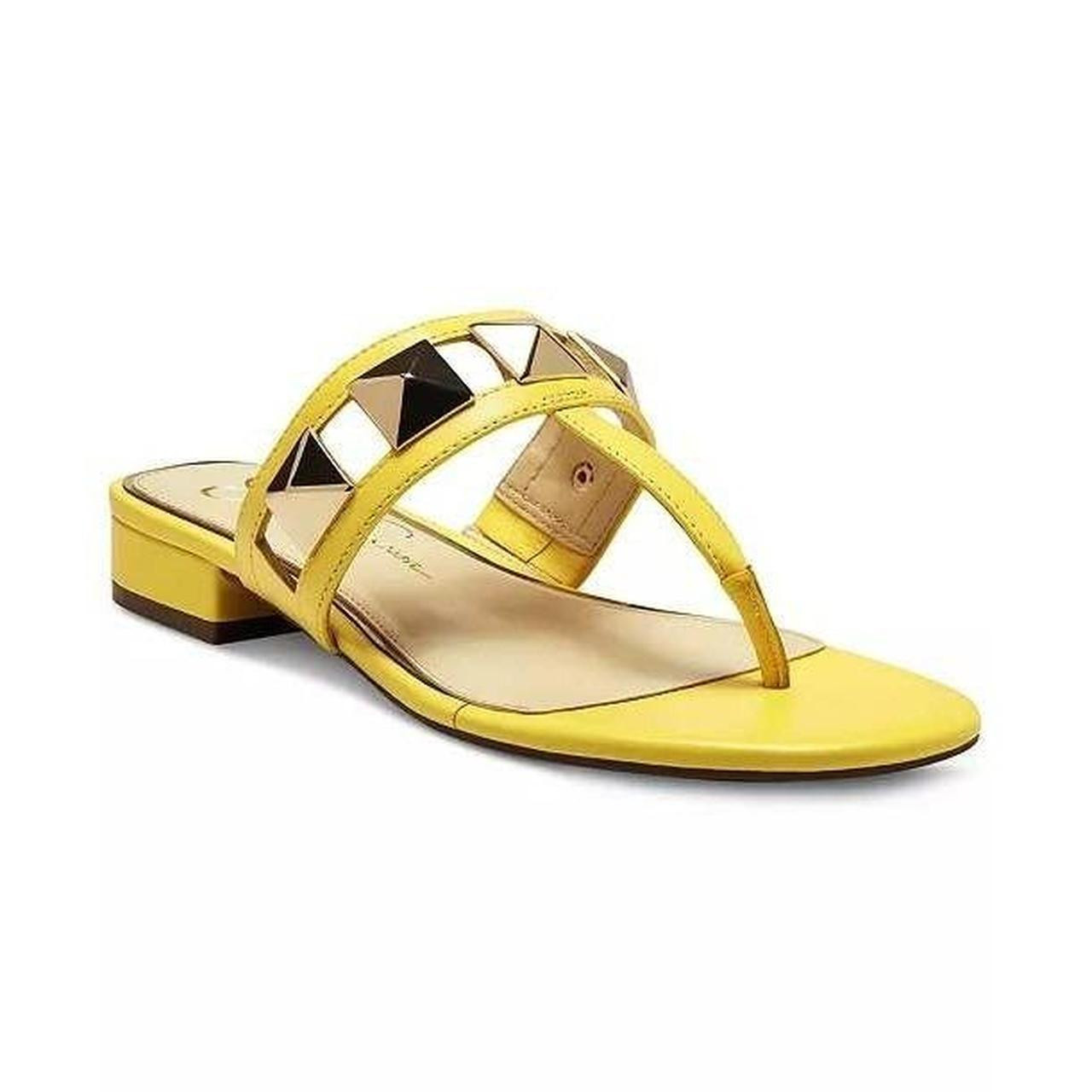 Jessica Simpson Women's Sandals - Yellow/Gold - US 6.5 | Depop US