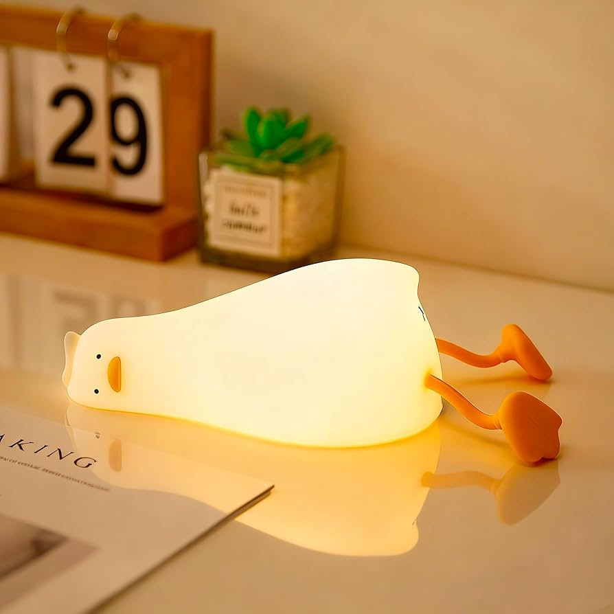 Existential Crisis Duck Lamp - Rechargeable Squishy Kids Night Light, Lying Flat Ducky Lay Lamps,... | Amazon (US)