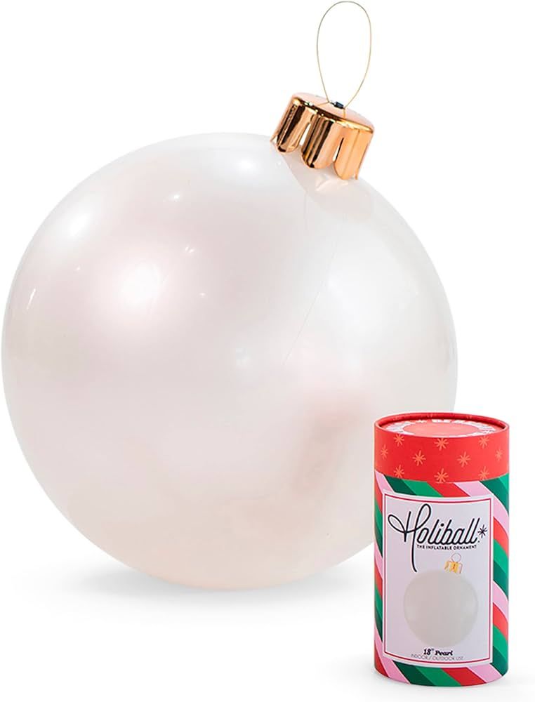 Inflatable Holiday Ornament – Indoor and Outdoor Use – Reusable and Storage Friendly – The Ultimate Holiday Decoration – 18" – Pearl White | Amazon (US)