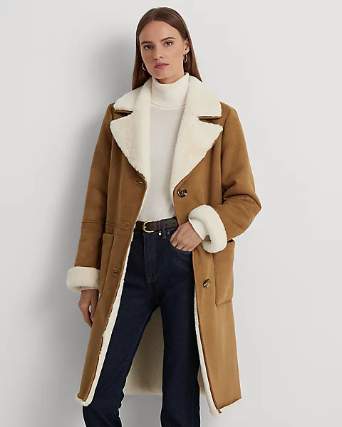 Faux-Shearling & Faux-Suede Coat | Ralph Lauren (UK)
