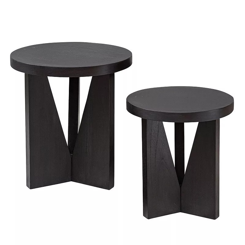 Uttermost Nadette 2-Piece Nesting End Table Set, Dark Brown | Kohl's