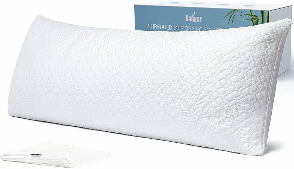 Rainmr Shredded Memory Foam Full Body Pillow – Side Sleeper – Huggable Long Pillow for Body R... | Amazon (US)