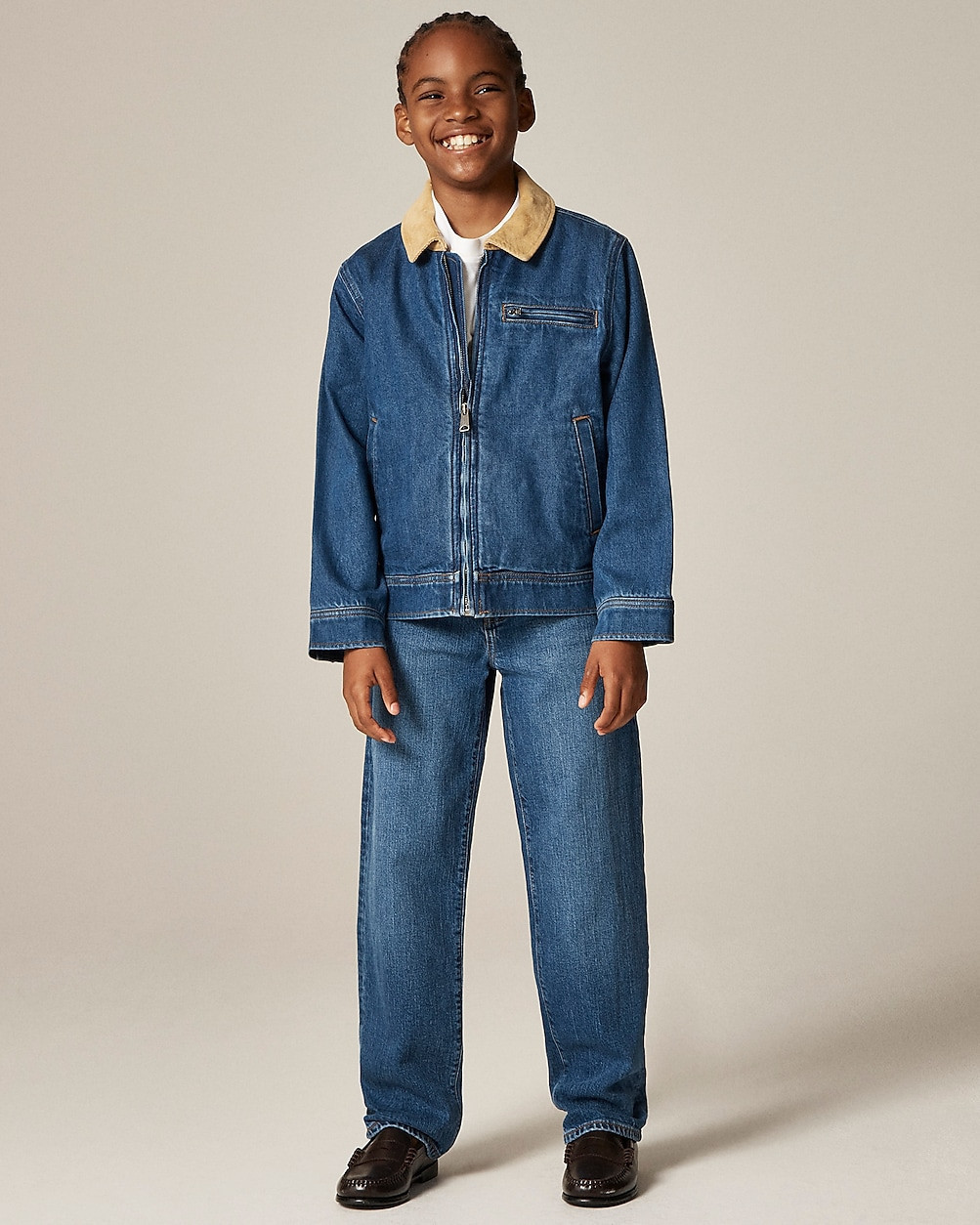 Kids' lined denim jacket | J. Crew US