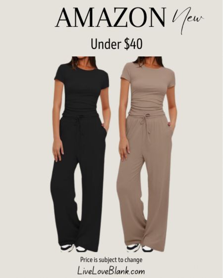 New Amazon under $40
2 piece outfit short sleeve top with high waisted wide leg pants
#ltku
Prices subject to change
Commissionable link 



#LTKtravel #LTKstyletip #LTKfindsunder50