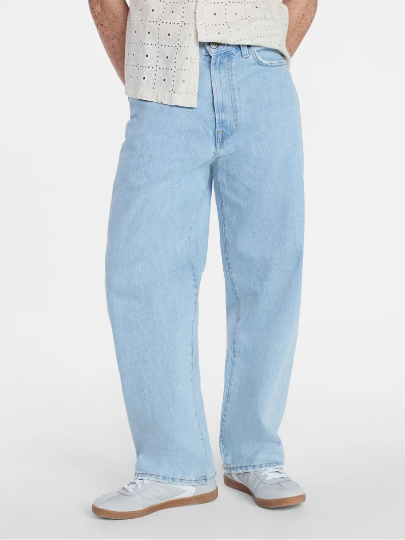 No Boundaries Baggy Fit Jeans, 100% Cotton 14 oz Denim, Men's 28x30-40x32 | Walmart (US)