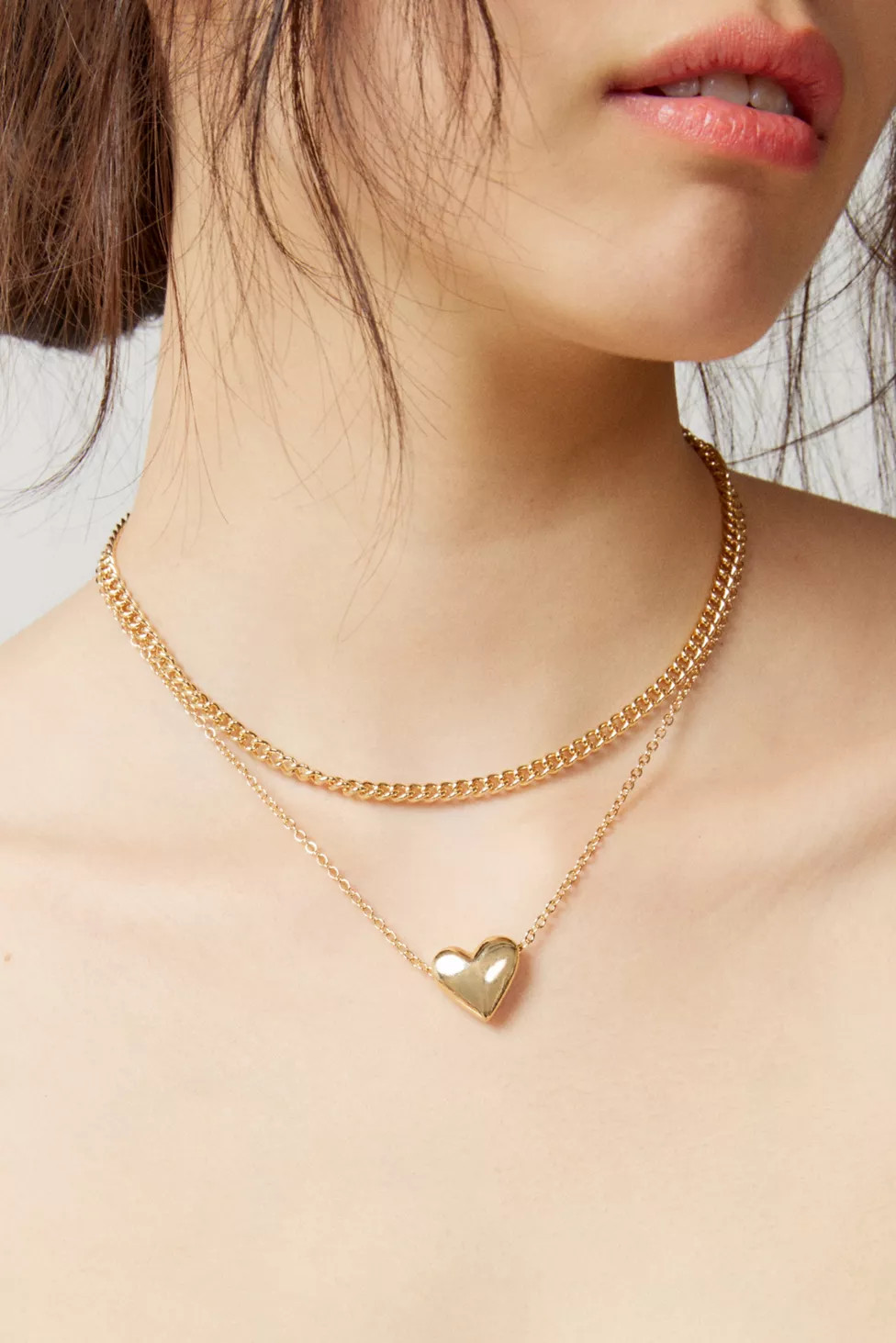 Heart Layering Choker Necklace | Urban Outfitters (US and RoW)