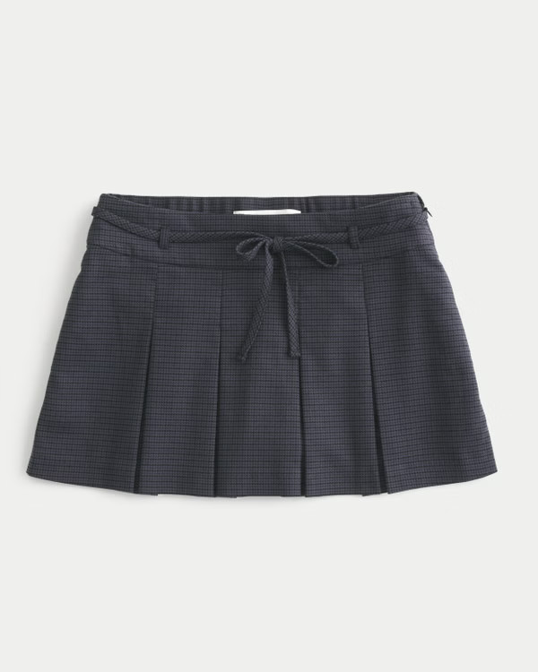 Mid-Rise Pleated Mini Skort | Hollister (US)