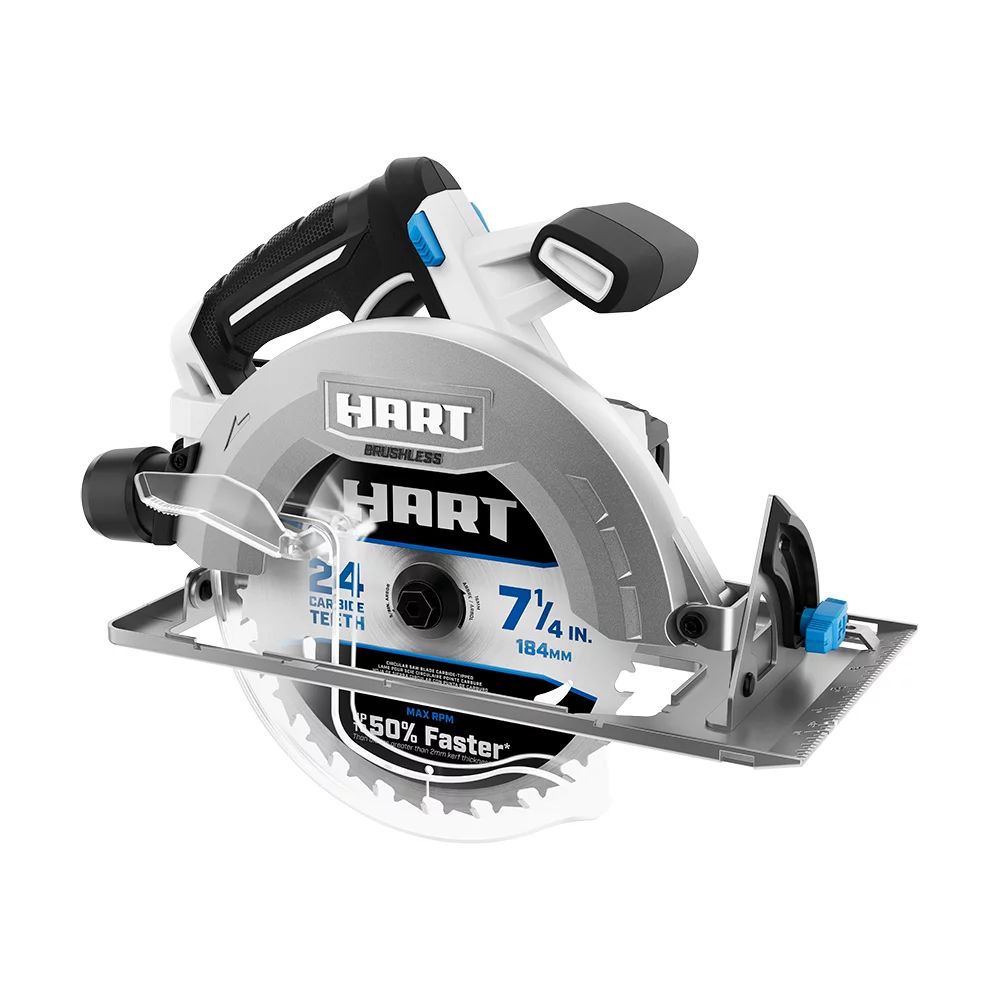 HART 20-Volt Brushless 7-1/4 Inch Circular Saw (Battery Not Included) | Walmart (US)