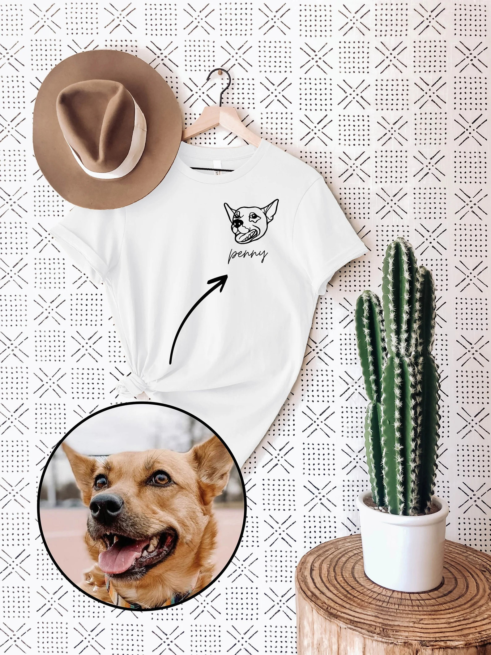 Custom Pet Face Personalized White T-shirt  Hand Drawn | Etsy | Etsy (US)