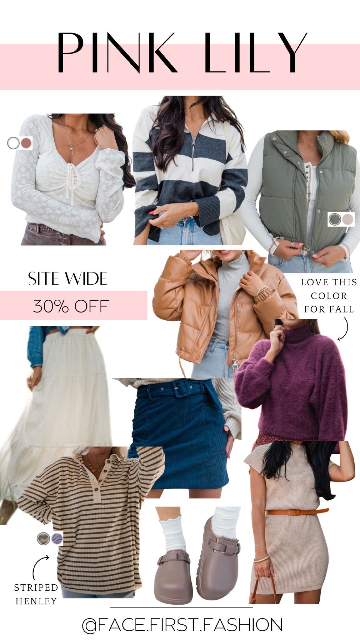 Pink lily 30% off everything! #pinklily #salealert

#LTKStyleTip #LTKSaleAlert #LTKFallSale