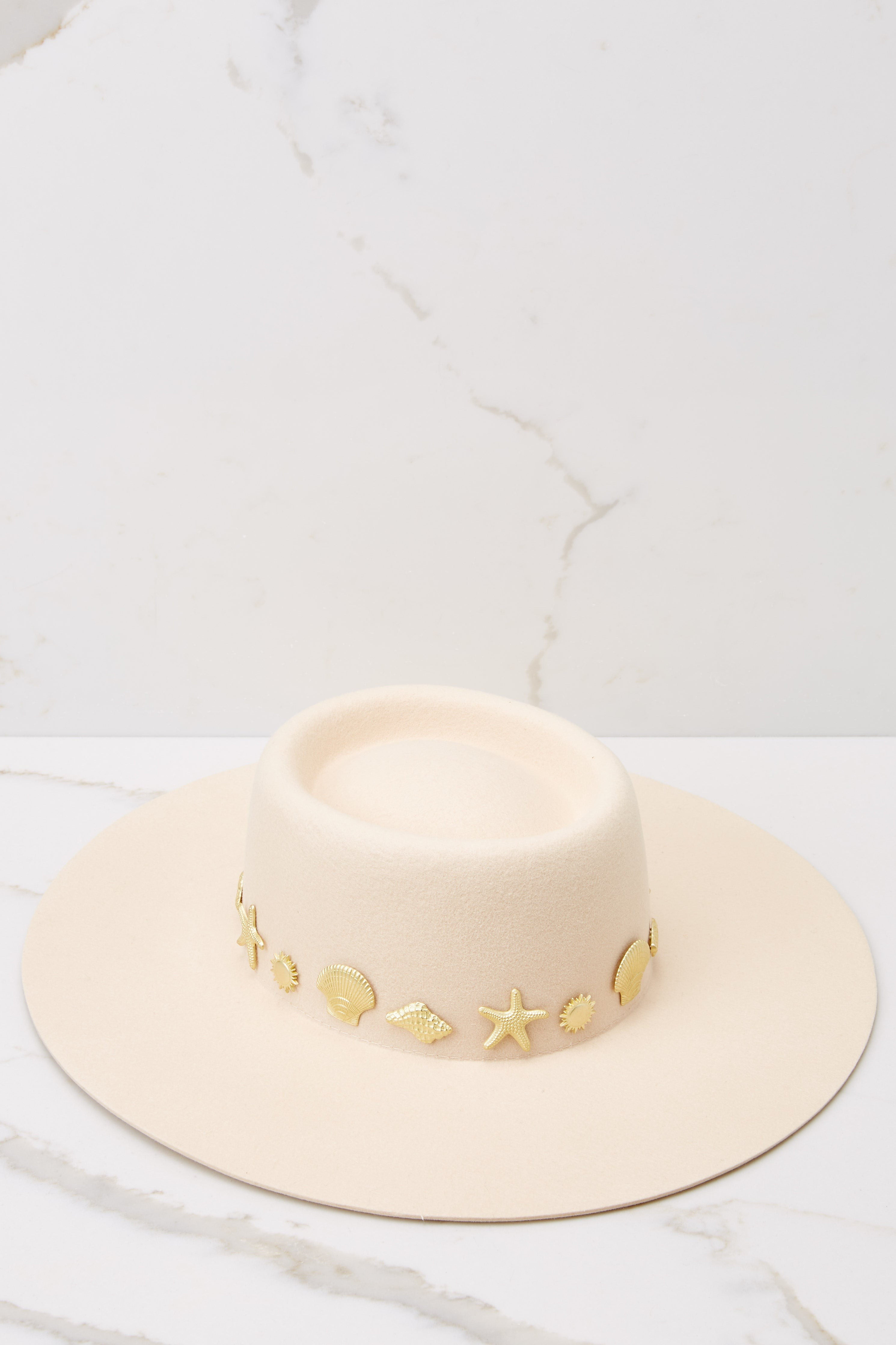 Seaside Boater Ivory Hat | Red Dress 