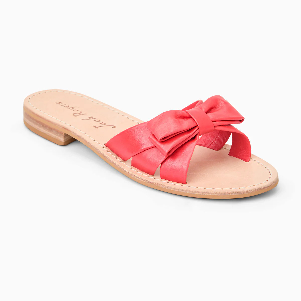 Jack Rogers Brightly Bow Sandal | Nappa Leather | Fire Red | Jack Rogers