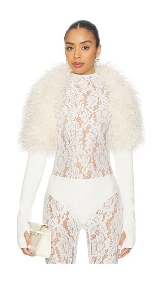 Long Sleeve Shruggie in Cream | Revolve Clothing (Global)