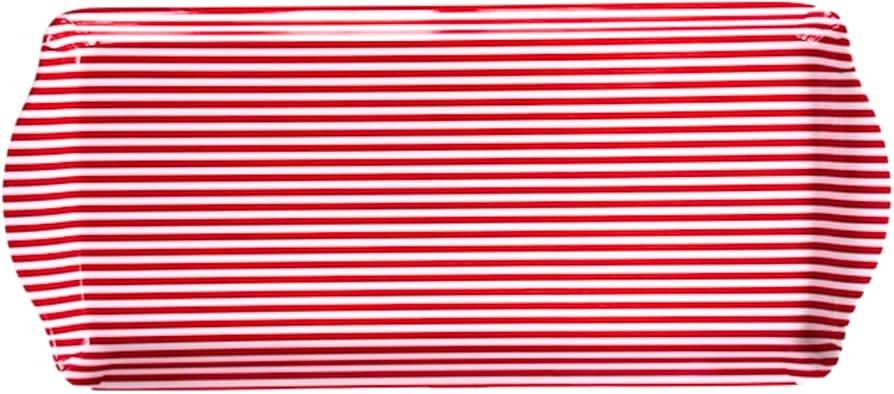 Sprinkles & Confetti Red Stripe Melamine Cookie Tray BPA-Free, Break-Resistant, Lightweight Platt... | Amazon (US)
