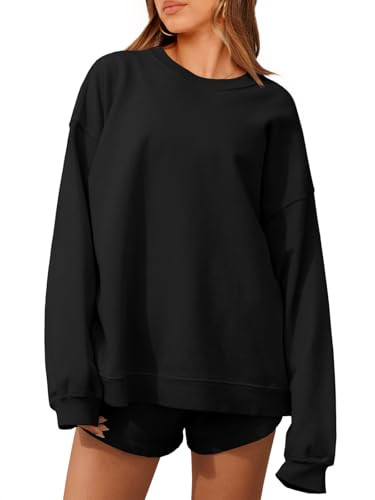 Tankaneo Womens Oversized 2 Piece Outfits Sweatsuit Casual Long Sleeve Crewneck Sweatshirts Sweat... | Amazon (US)