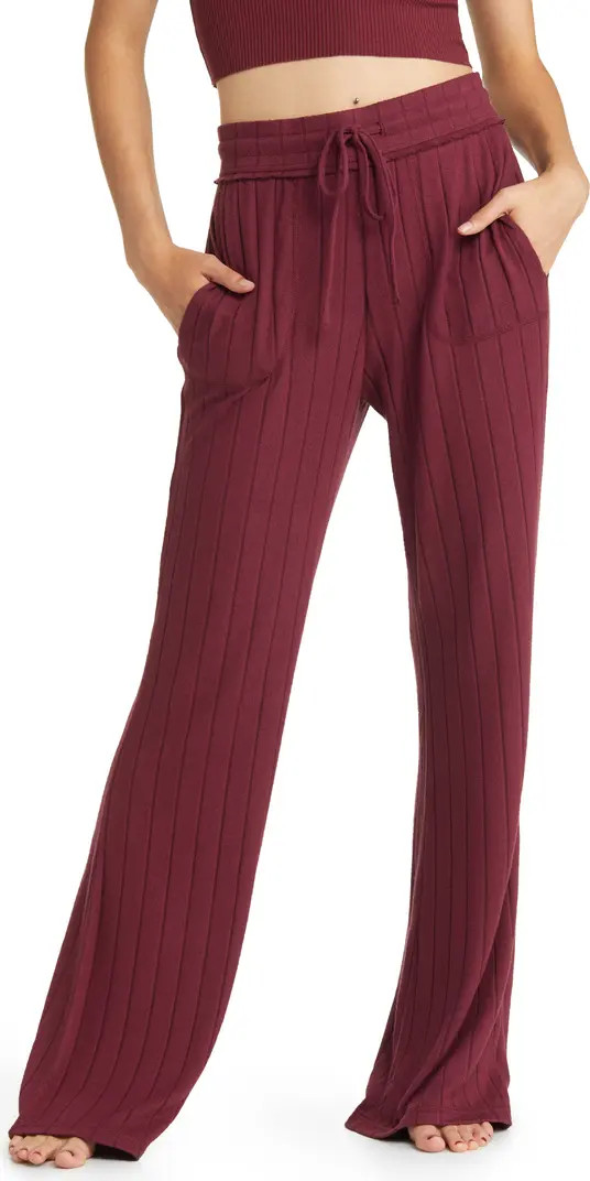 Cozy Rib Flared Pants | Nordstrom